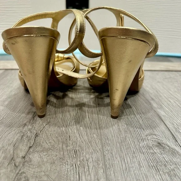 Michael Kors Metallic Gold Heels - Picture 3 of 5